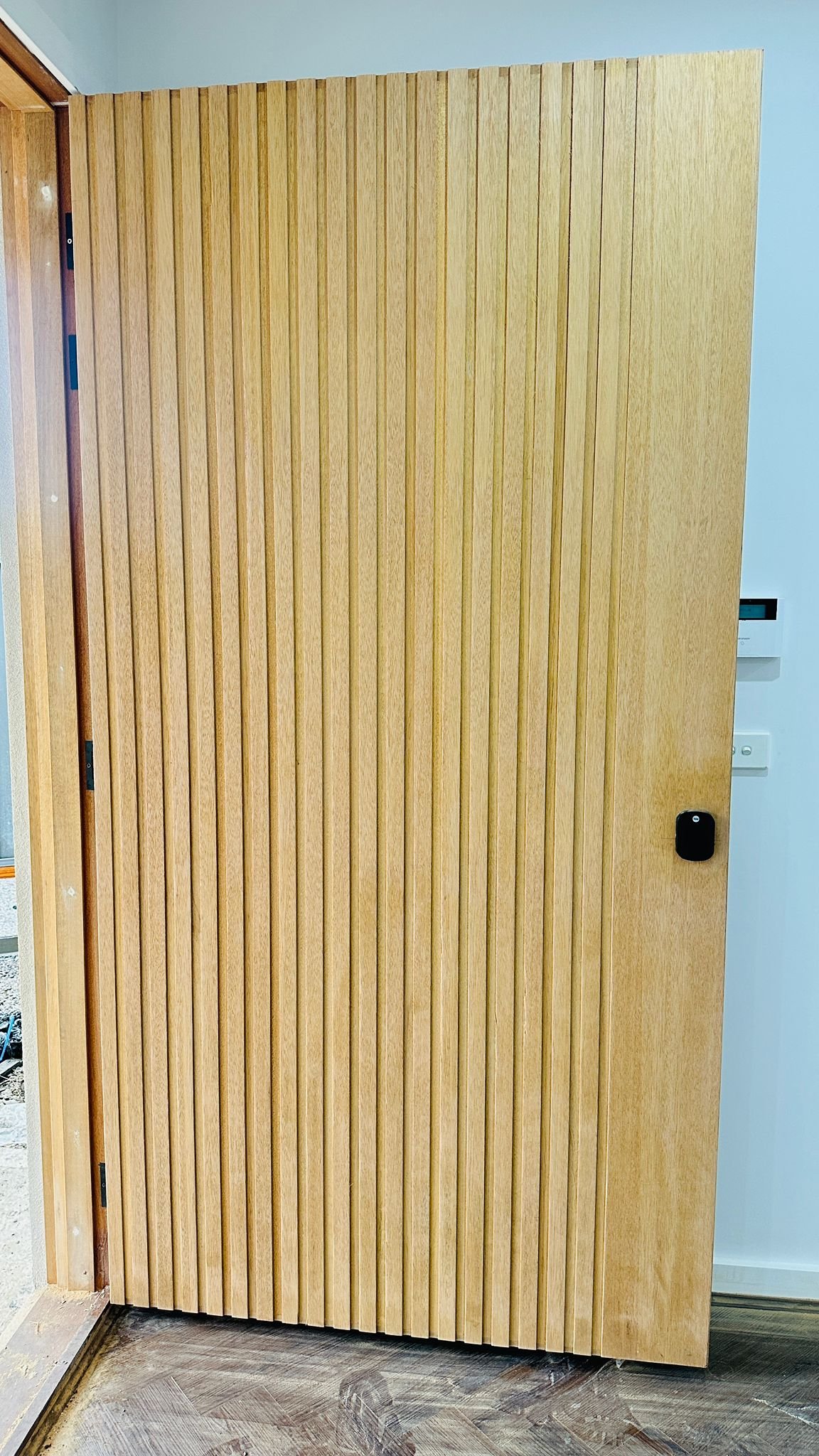 Timber door panelling