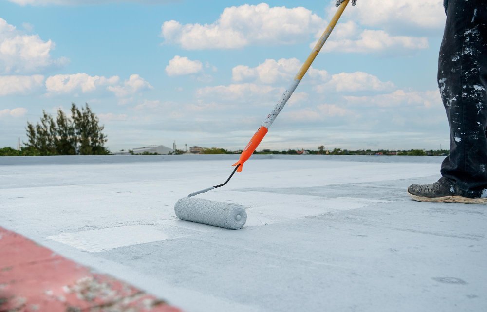 Flat roof coating